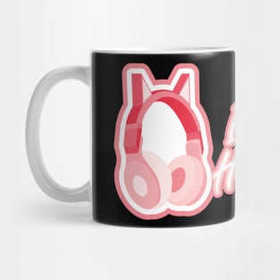 I love Cat Headphones! - Pink Mug